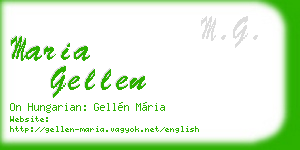 maria gellen business card